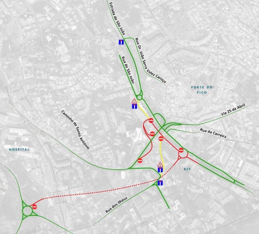 Rua de São João e Avenida Calouste Gulbenkian com alterações temporárias à circulação