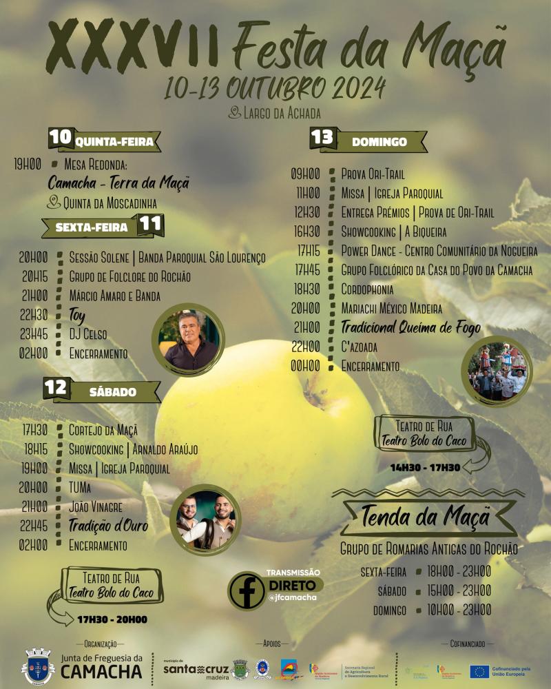 Festa da Maçã no Largo da Achada de 10 a 13 de outubro