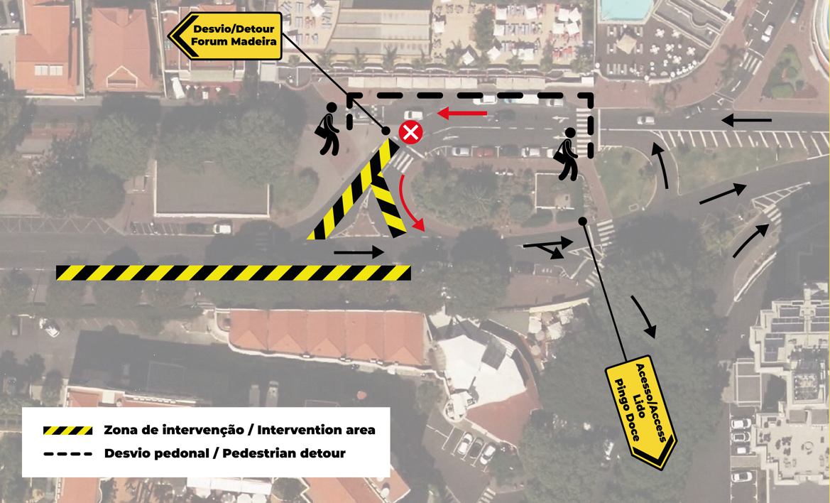 Alteração temporária de ciculação rodoviária no Nó do Lido