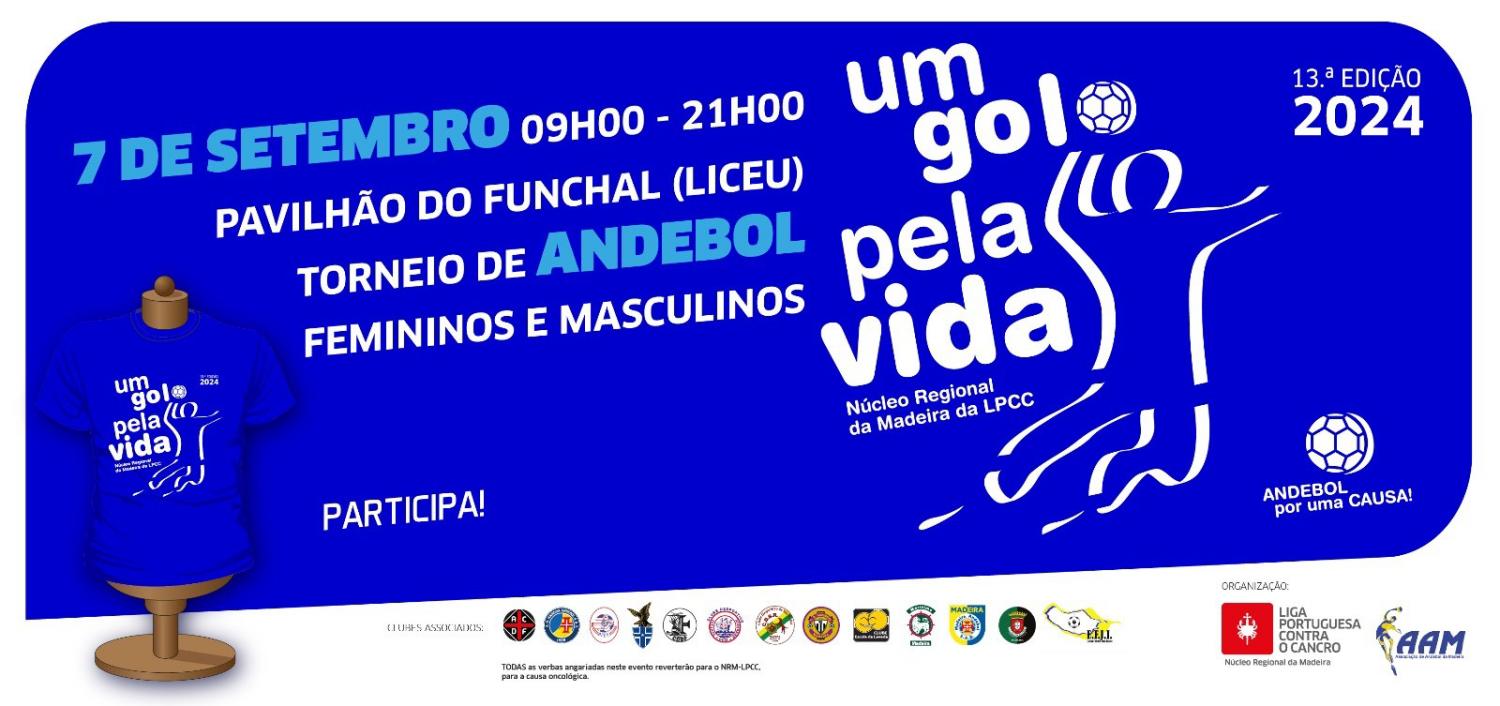 ‘Um Golo pela Vida’ realiza-se a 7 de setembro no Pavilhão do Funchal