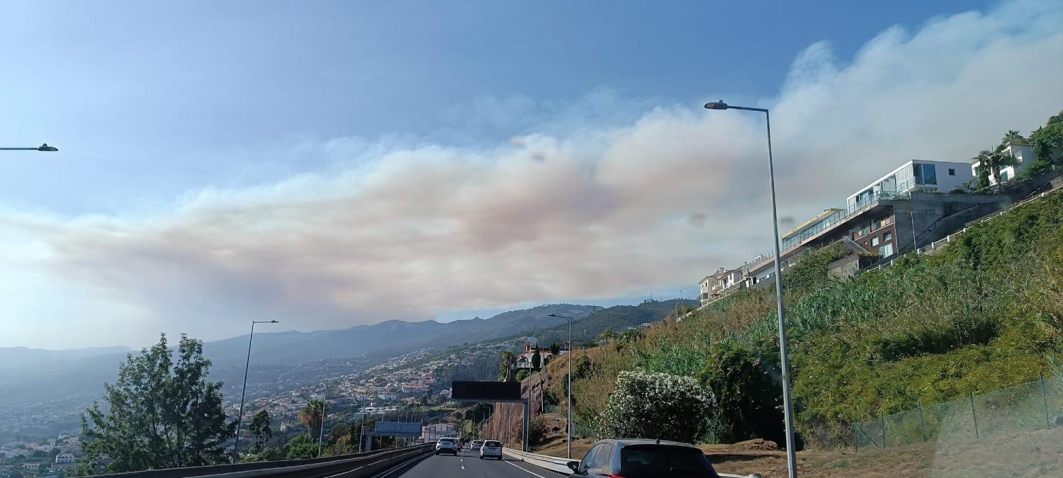 Incêndios: Coluna de fumo gera preocupação na zona este da Madeira (com fotos e vídeo)